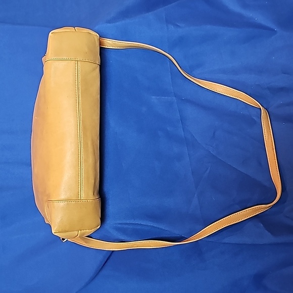 Vintage, New FS Originals Leather Hand Painted Yorkie by Mikki Purse Caramel - Picture 5 of 14